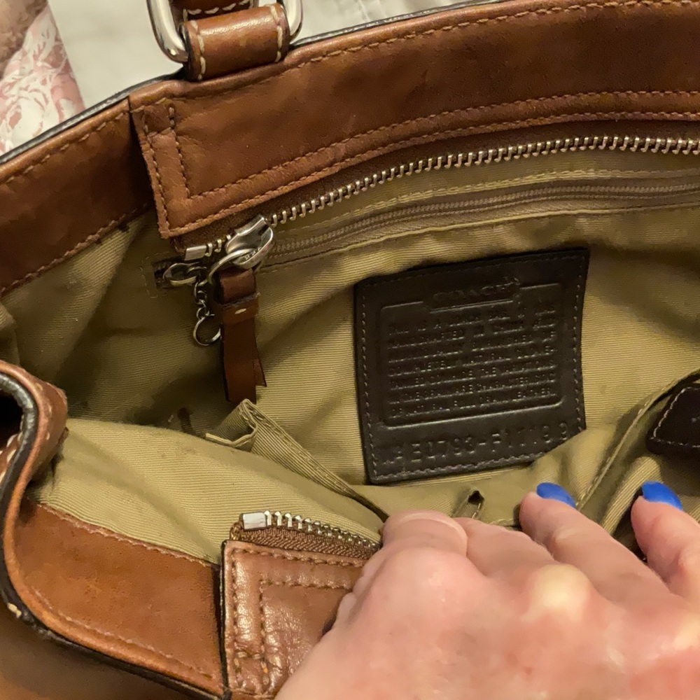 Coach Brown Leather Satchel Structured Design - Picture 5 of 7